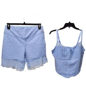 Adore Me Juleetta Lace Cami Top & Biker Shorts Set Loungewear Women Plus 1X